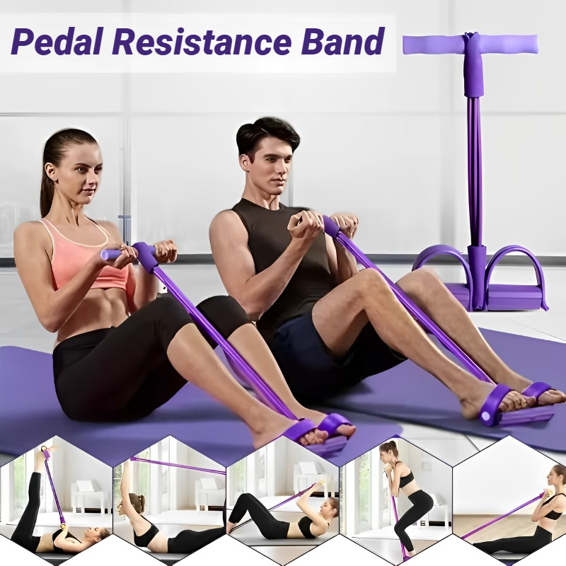 Home Gym Used - 4 Resistance Elastic Pull Rope Training