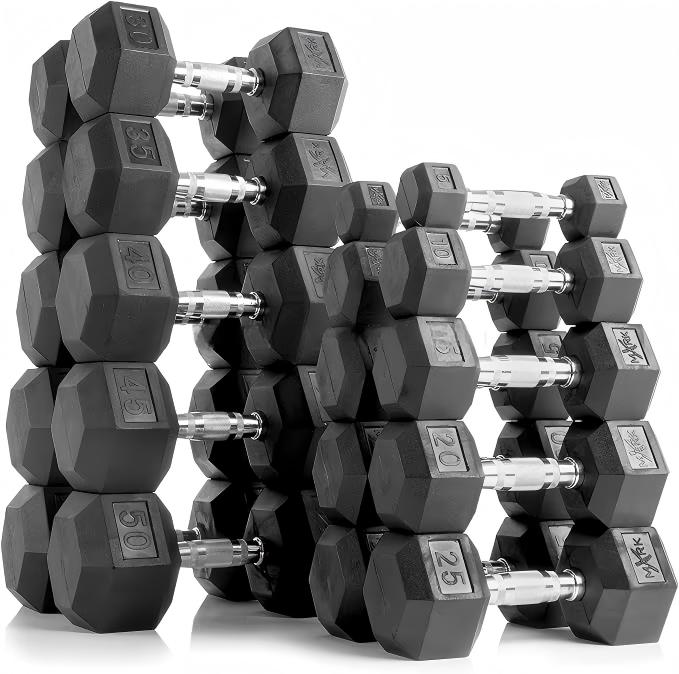 Premium Rubber Coated Hex Dumb - đánh giá và giá Hex Dumbbell Set