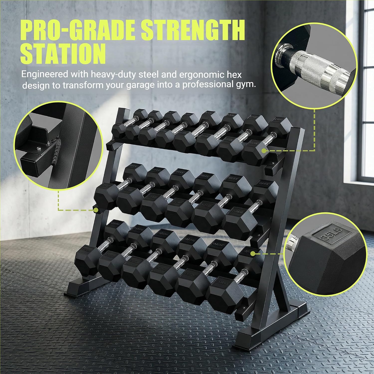 350/450/550 Lbs Hex Dumbbell S - đánh giá và giá Hex Dumbbell Set