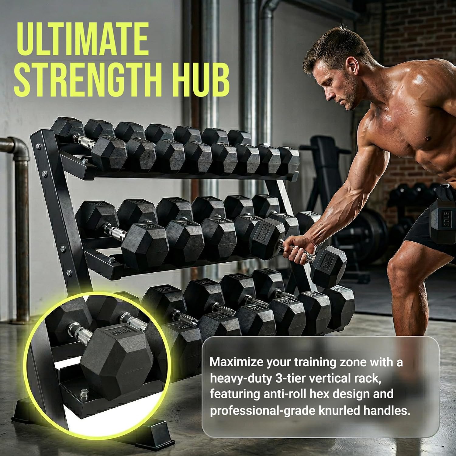 350/450/550 Lbs Hex Dumbbell S - đánh giá và giá Hex Dumbbell Set