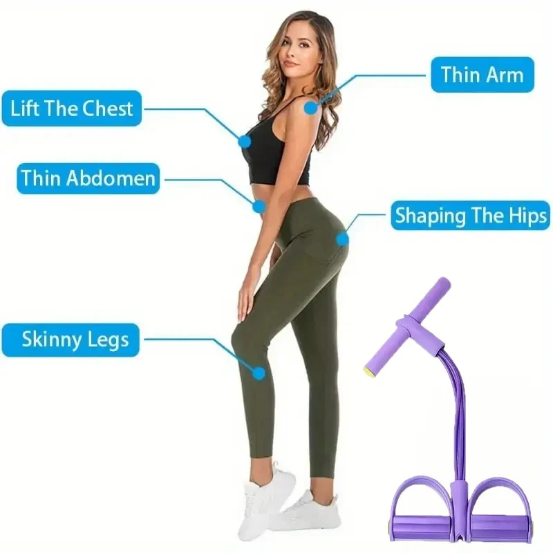 4 Resistance Elastic Pull Rope - đánh giá và giá Home Gym Used