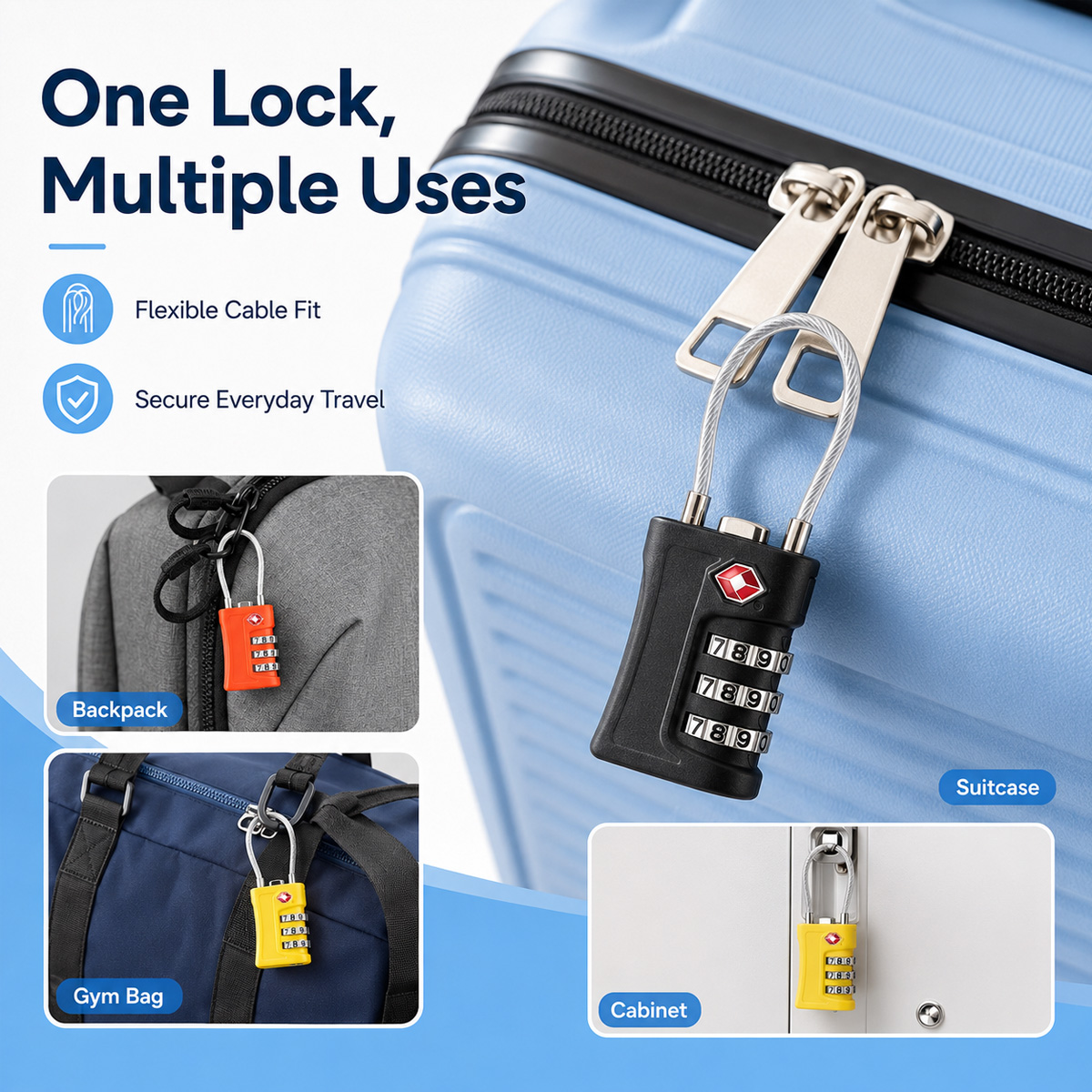 TSA Approved Luggage Lock 3 Di - đánh giá và giá Home Gym Ideas
