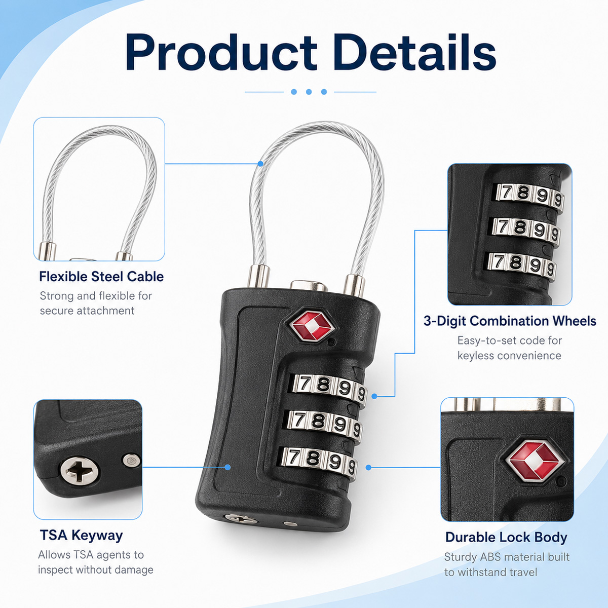 TSA Approved Luggage Lock 3 Di - đánh giá và giá Home Gym Ideas