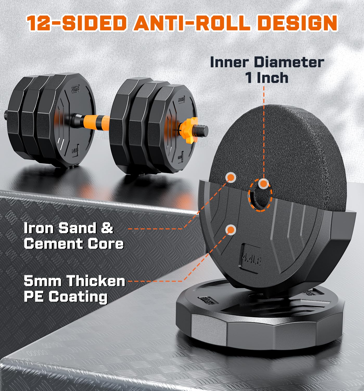 5-in-1 Adjustable Dumbbell 33- - đánh giá và giá Home Gym Used
